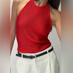 Zara Red Halter Top